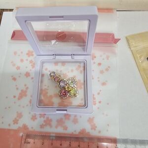 Elegant Multicolor Crystal Flower hair clip